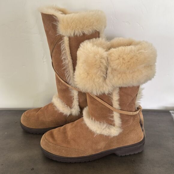 Canterbury Sheepskin NZ Tan Shearling Boots Women’s Size 6 Made in New Zealand - Picture 10 of 13